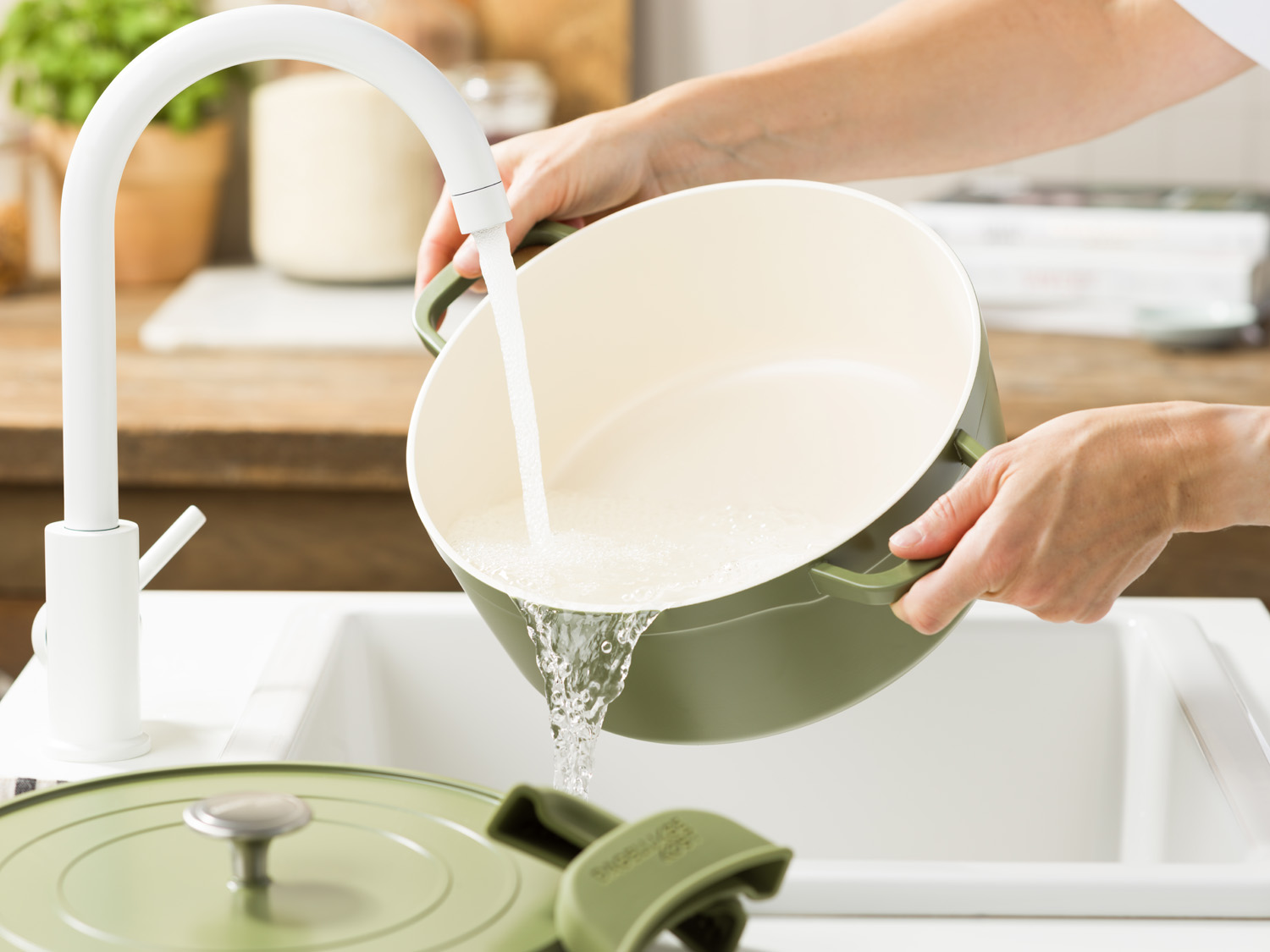 Stoofpot met deksel Dagelijkse Kost Proline matcha Ø26cm keramische antikleef