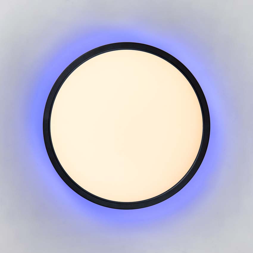 Lucide Castor - Plafonnier - Ø32cm - LED dimmable - CCT - 1x20W 2700K/6500K - RGB - Opalin