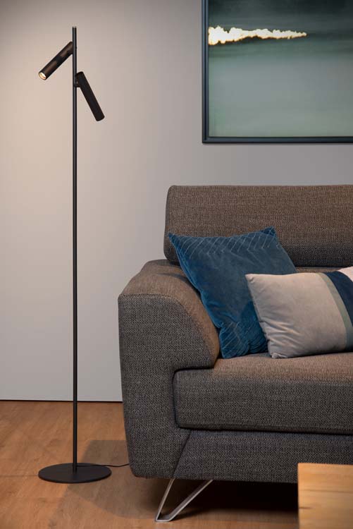 Staande lamp - zwart - dimbaar - LED - 2x4,5W - 3000K