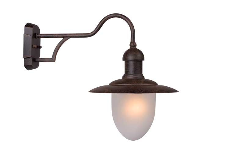 Lucide ARUBA - Applique murale Extérieur - Ø 25 cm - E27 - IP44 - Rouille