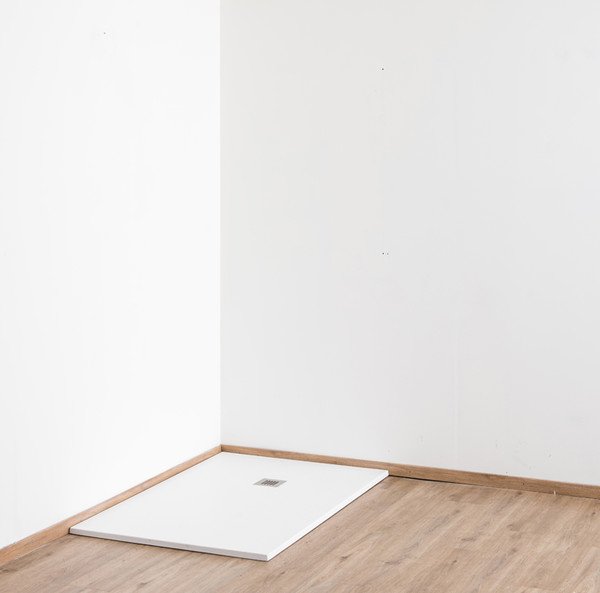 Douchebak Minimalism composiet met gelcoat wit 140x90cm