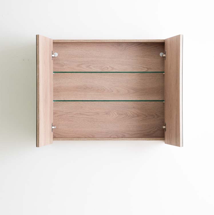 Armoire de toilette Brava chêne 80x70cm