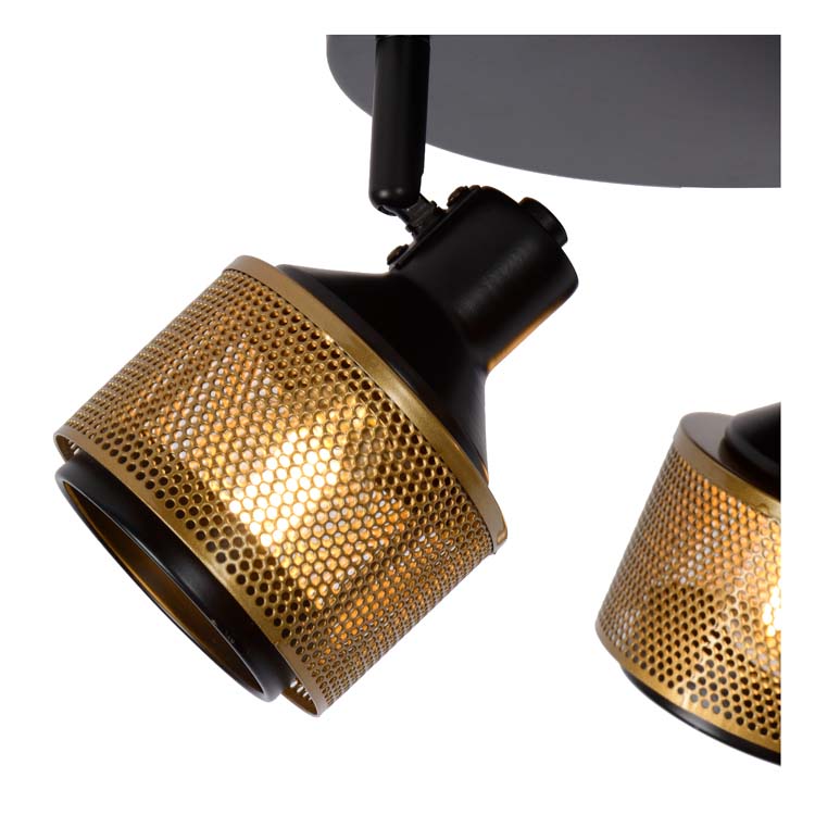 Lucide RAFA - Spot plafond - Ø 35 cm - 3xE14 - Noir