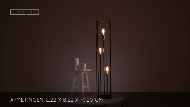 RUBEN - Lampadaire - 3xE27 - Noir RUBEN - Lampadaire - 3xE27 - Noir