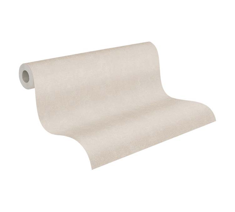 Vinyl op vliesbehang uni beige 0,53x10,05m