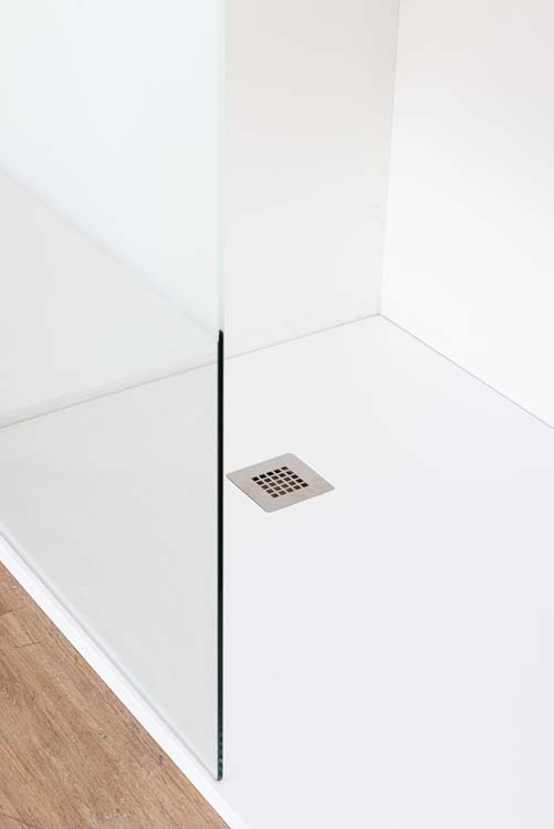 Paroi de douche à litalienne Anais verre acidifié avec kit de profilés chromé 107x200cm