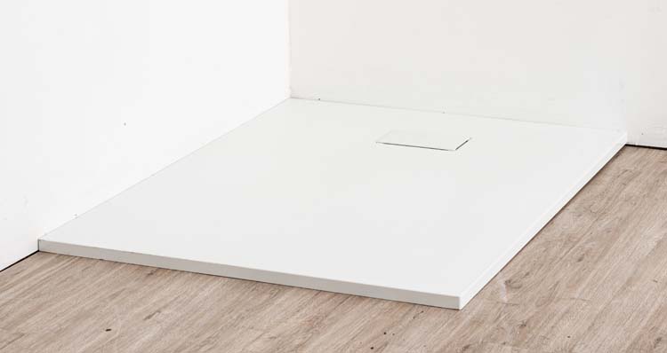 Douchebak Moby SMC mat wit leisteenlook 120x90cm