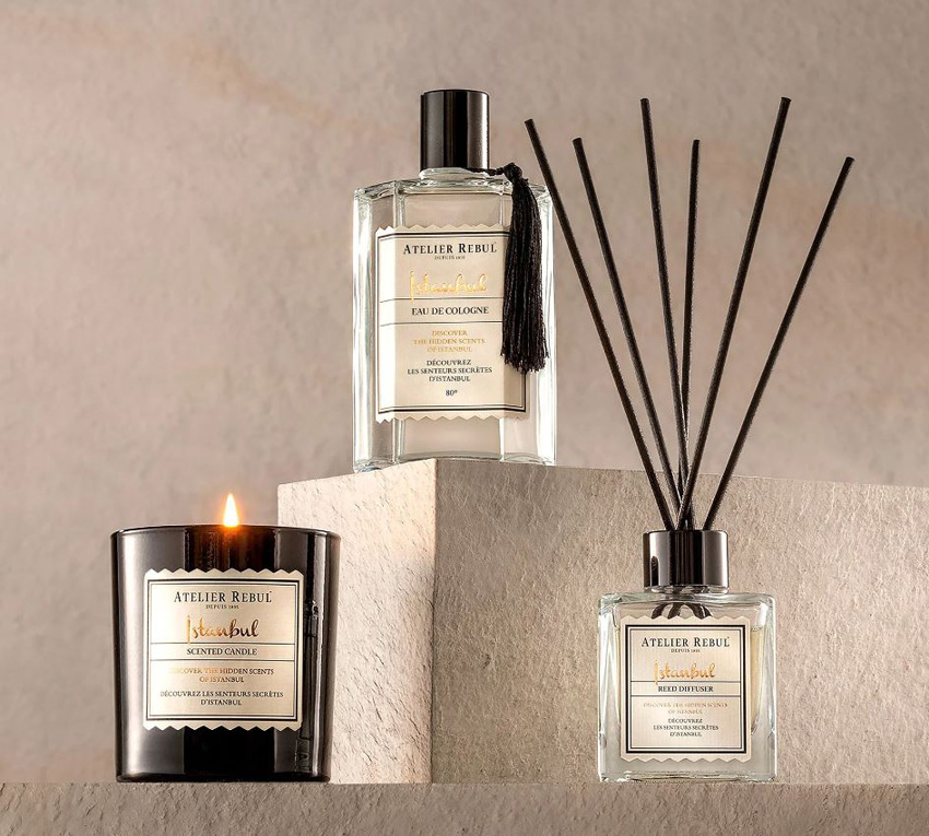 Bougie parfumée Atelier Rebul Istanbul 8x8x9cm 42h