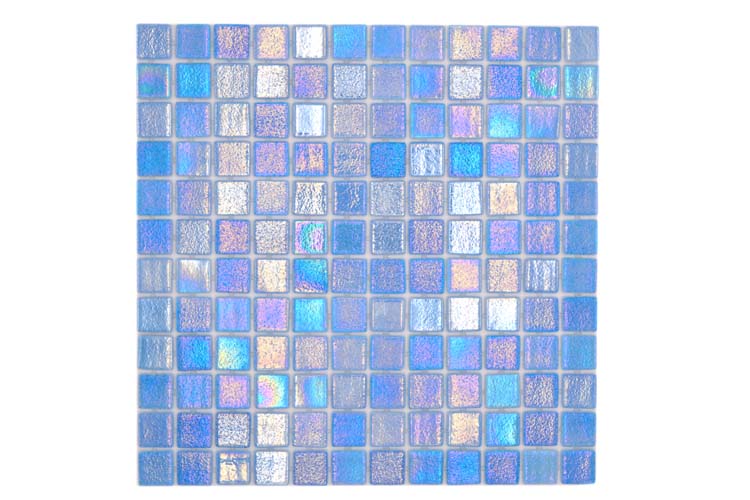 Mosaïque Eco coquille bleue clair 31,6 x 31,6 cm