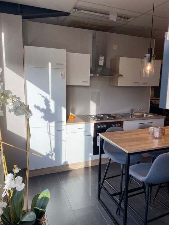 keuken 270cm - budget wit - met toestellen