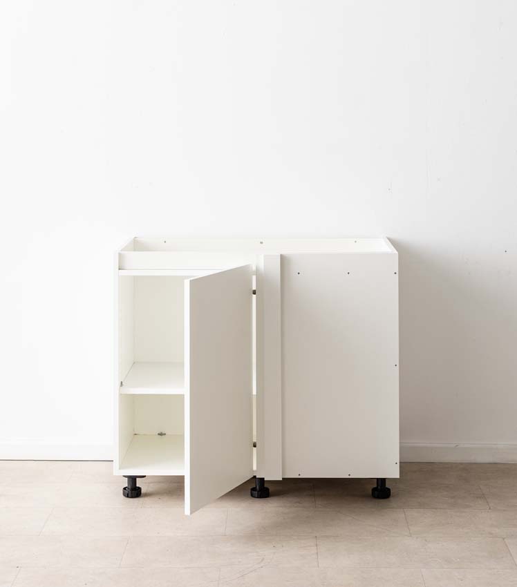 Armoire de cuisine d'angle Plenti blanc 112cm droite