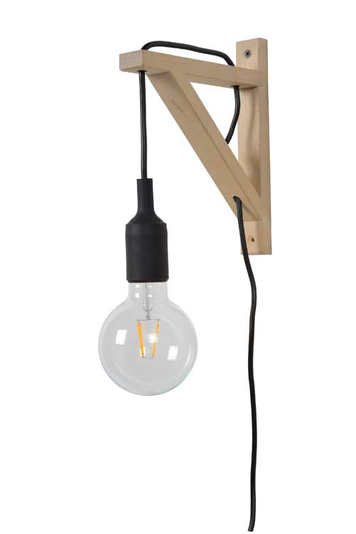 Lucide FIX WALL - Applique murale - E27 - Noir