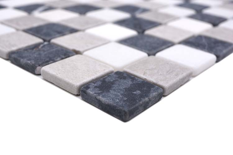 Mosaïque marbre mix 30,5 x 30,5 cm