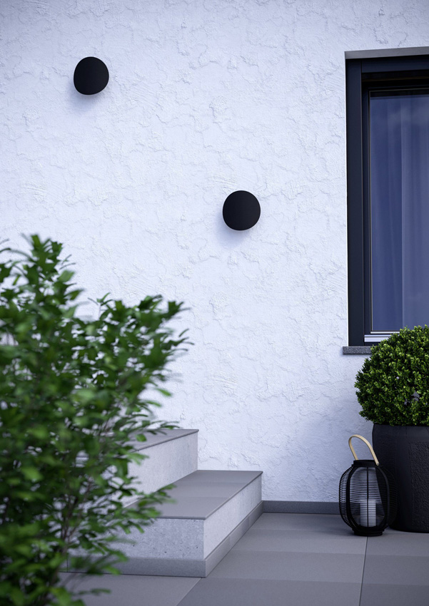 Wandlamp - zwart/wit - 19x6x20cm - LED - 1x4,9W - 2700/4000/6500K - 800lm - IP44