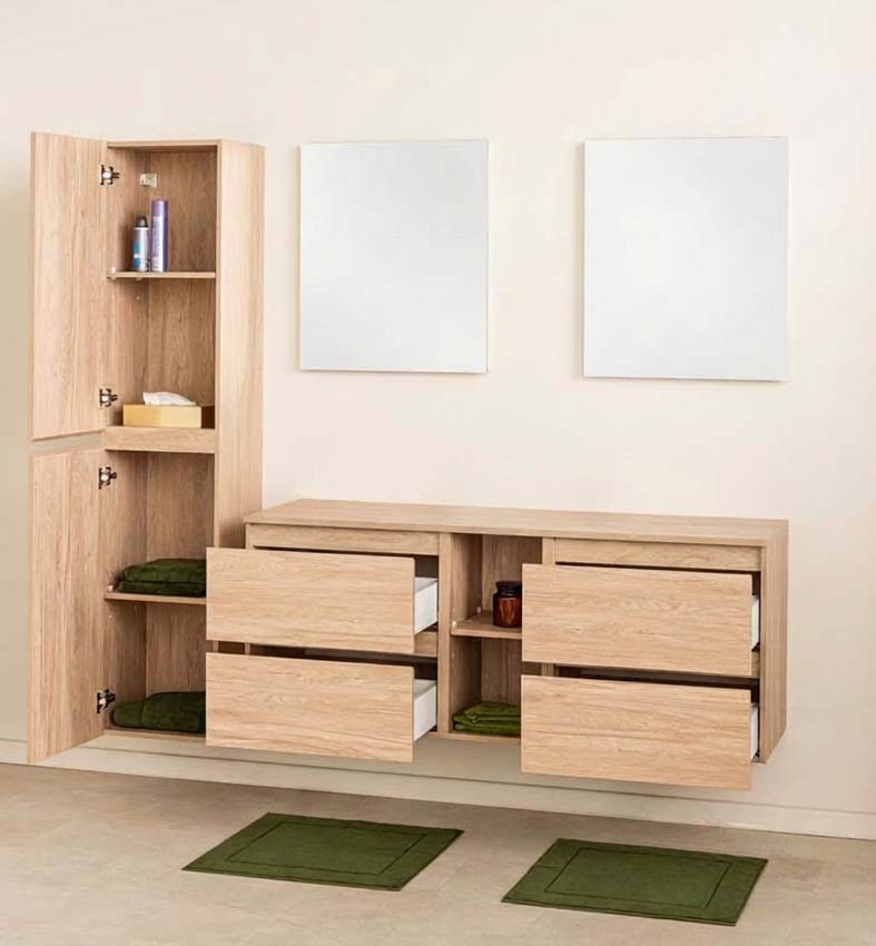 Badkamermeubel Bella eik 150cm