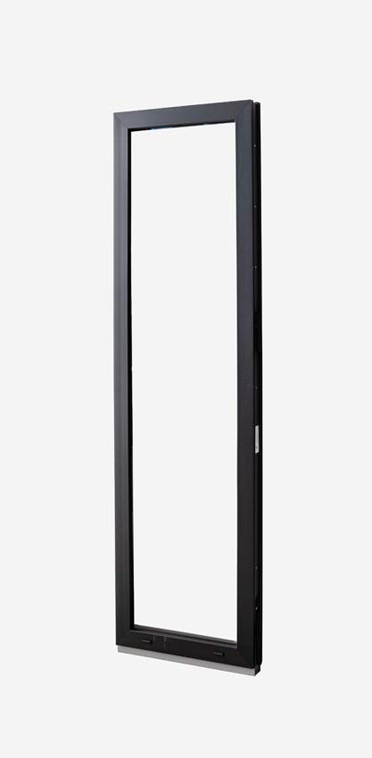 Châssis fixe pvc Deceuninck Elegant Infinity noir/noir B980xH2180 mm