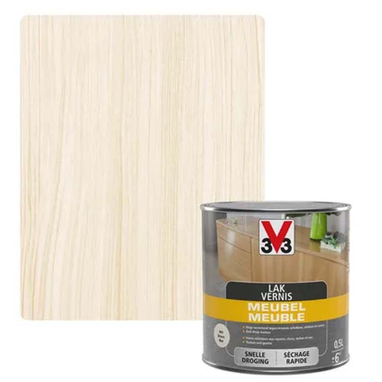 V33 meubelvernis Deco wit mat 0,5L
