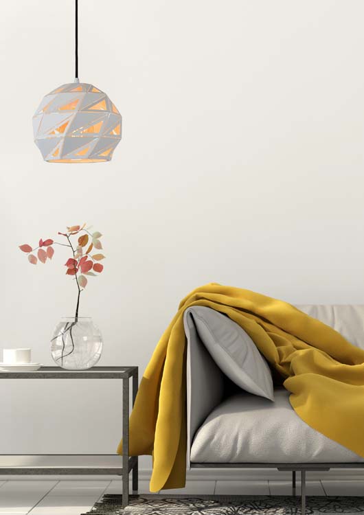 Lucide MALUNGA - Suspension - Ø 25 cm - E27 - Blanc