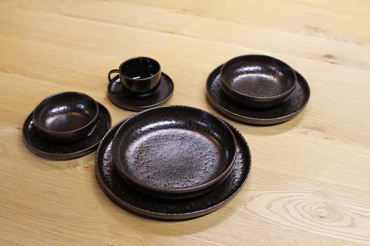 Assiette creuse Tabo Chocolate 22 x H 5 cm