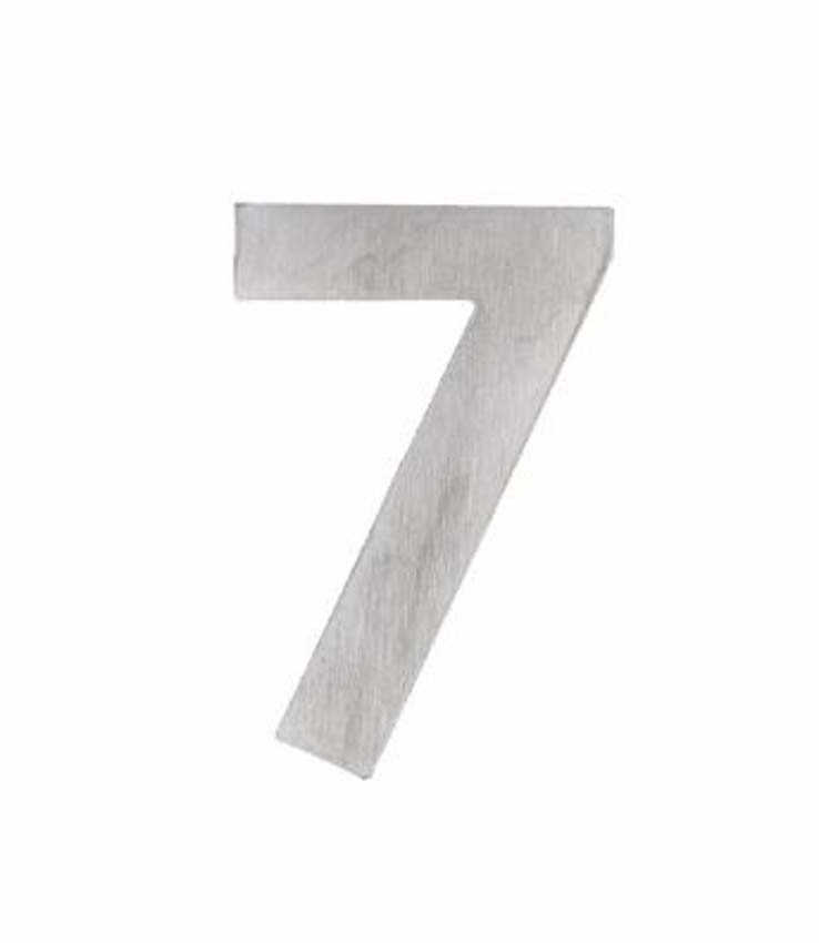 Numéro de maison pro 7 inox plus 5 cm autocollant