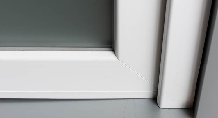 Buitendeur pvc wit/wit 3delig  helder R MW
