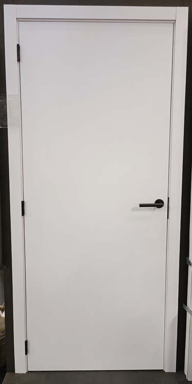 Bloc-porte fini alvéol.senza blanc 78x201,5cm+ébras.40 cm