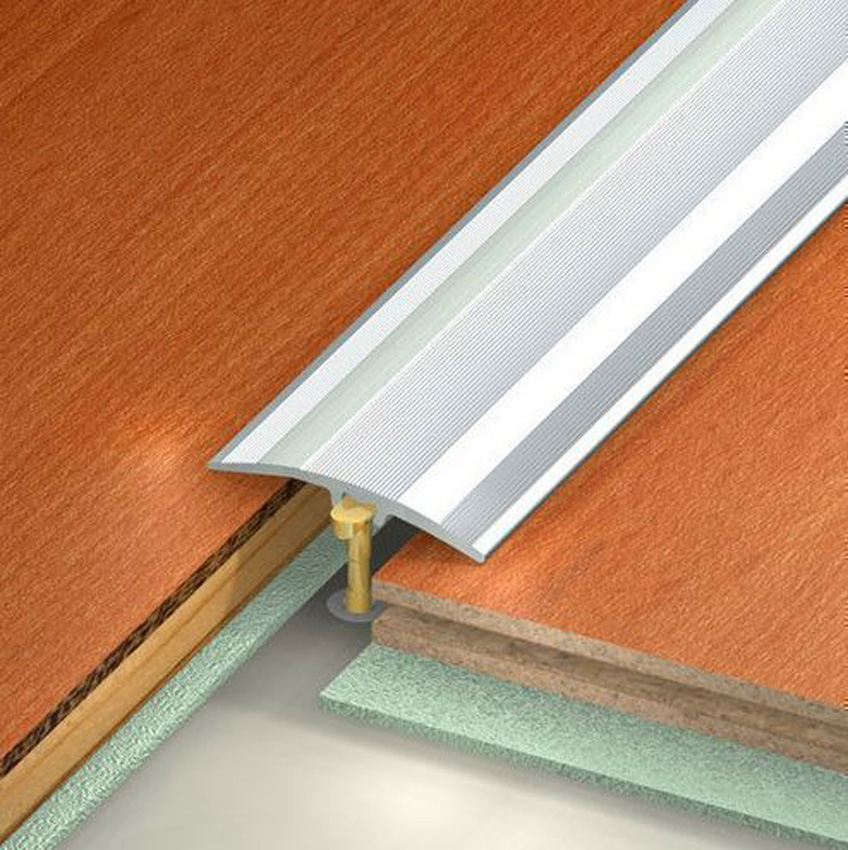 Seuil de porte Harmony strié aluminium naturel 41x1660mm