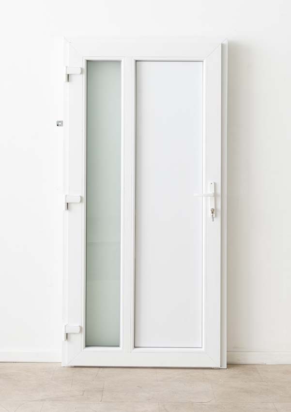Buitendeur Lumeo PVC mat glas wit 1000x2000mm links