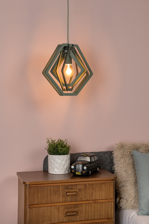Lucide Mauro - Suspension pour chambre denfant - 1xE27 - Vert