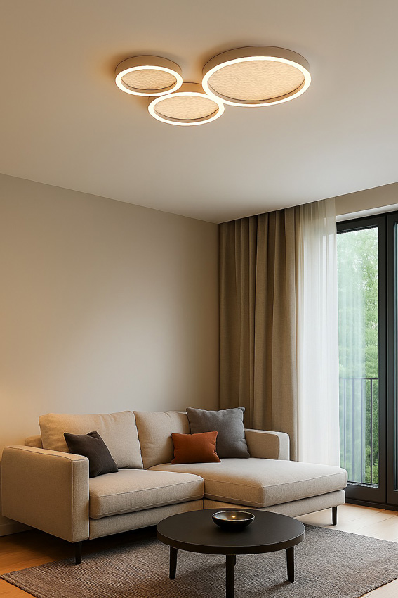 Plafonnier - sable - 70x55cm - dimmable - LED - 1x44W - 3000K