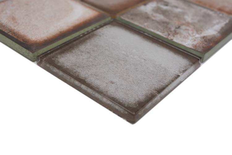 Mosaïque gris ciment/beige brillant 29,8x29,8cm