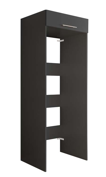 Wasmachine kast Decowash - voor 2 toestellen - antraciet - 67,5x200x67,5cm