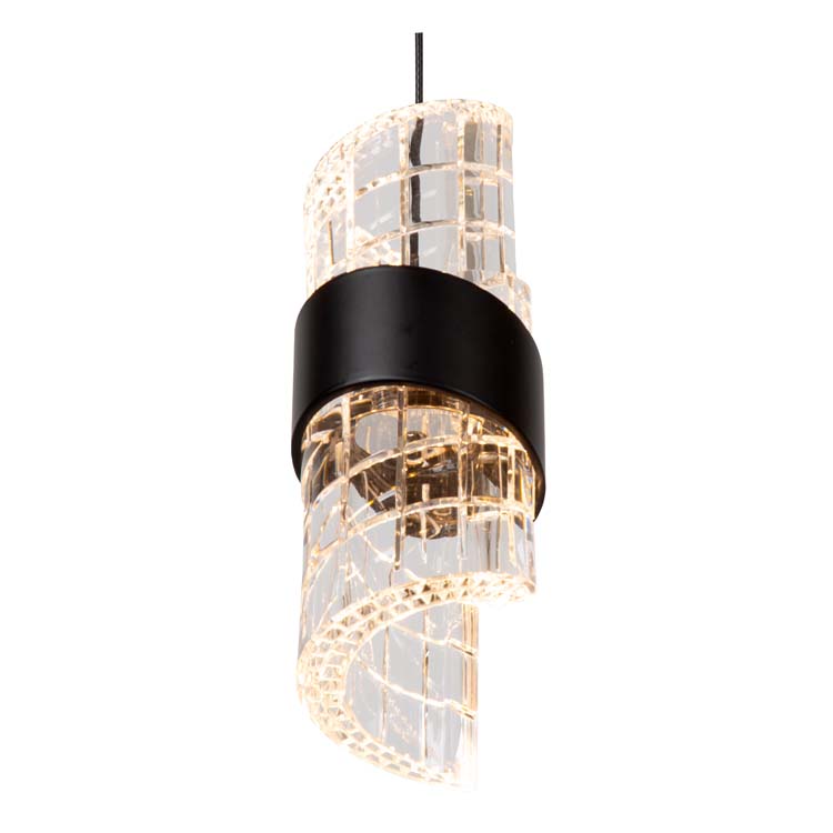 Suspension - noir - 84cm - LED - 5x7,8W - 2700K