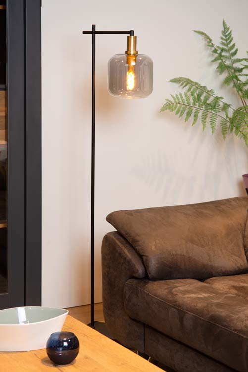 Staande lamp - fumé - H150cm - E27 - 40W