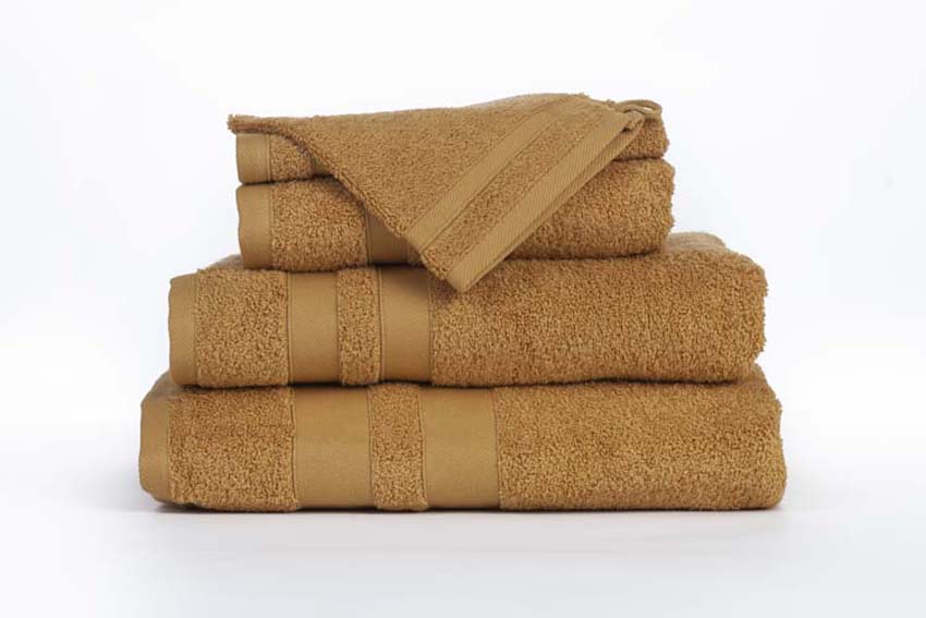 Set de serviettes Cosibel en coton whisky 2 personnes qualité hôtelière