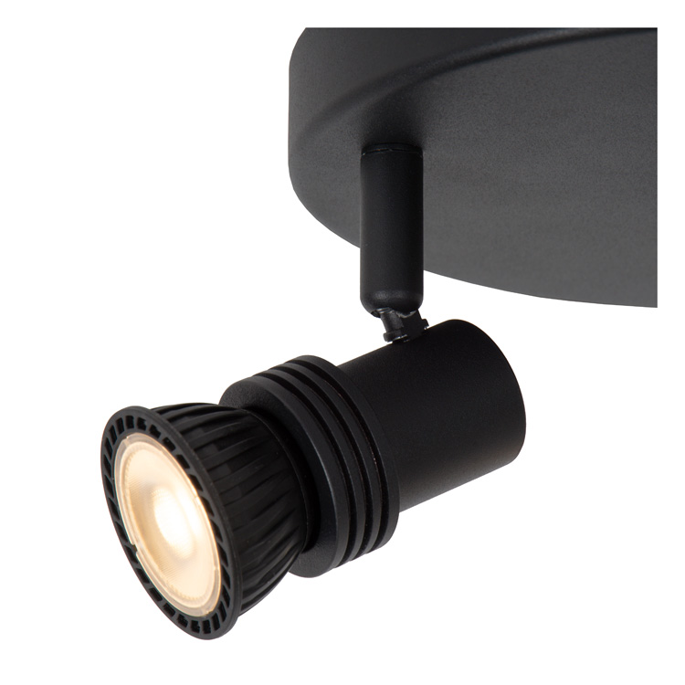 Plafondlamp - zwart - Ø15cm - 2xGU10 - 50W