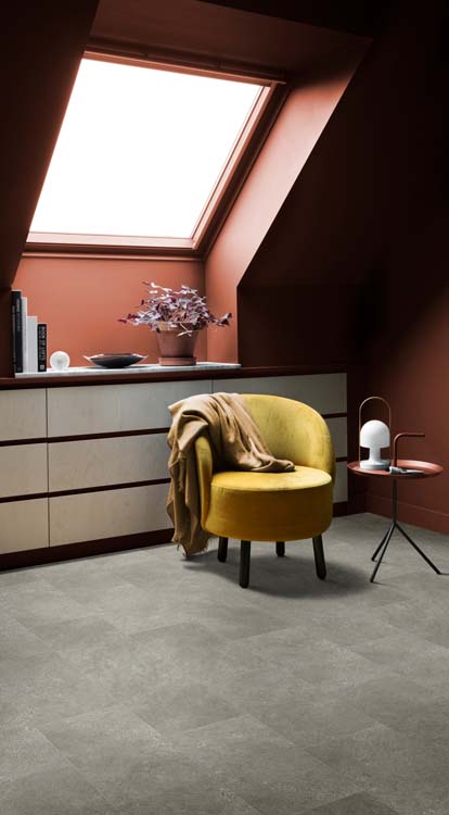 Vinyl vloer click 4mm folkstone donker grijs