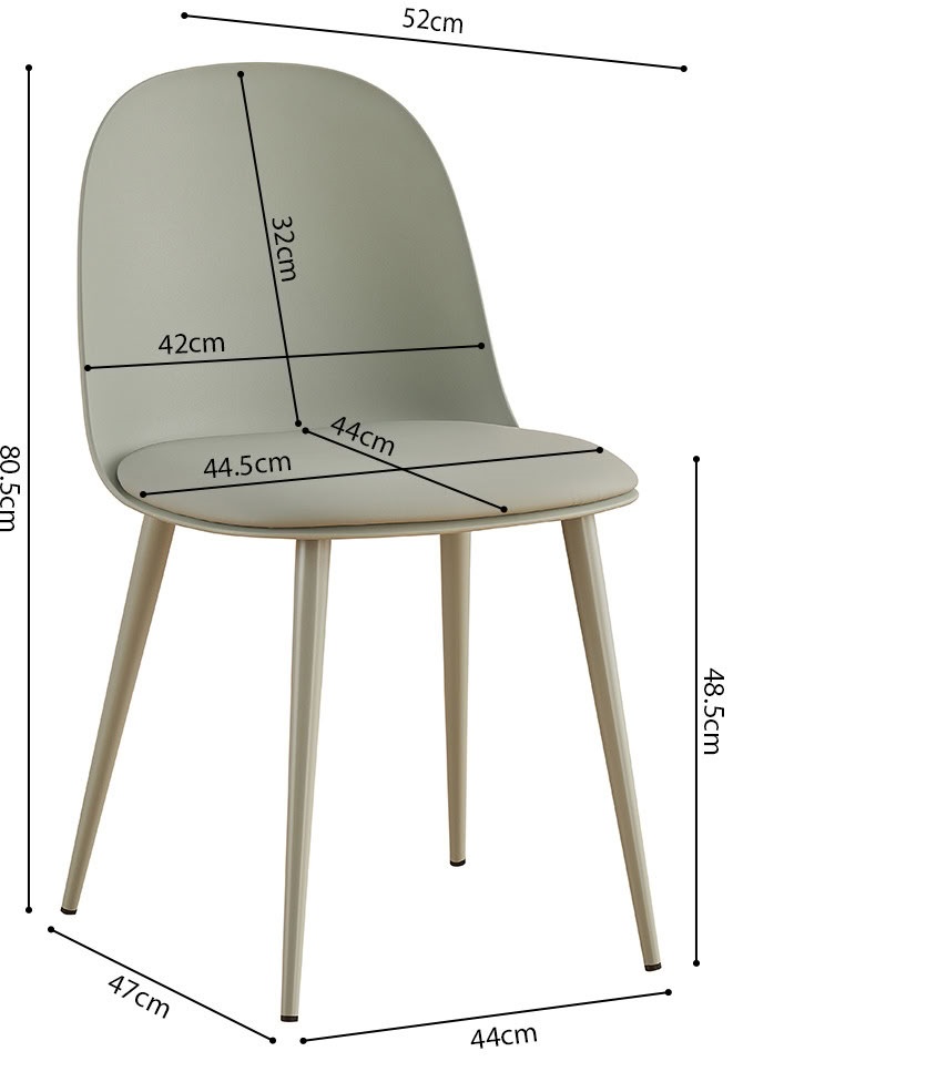 Stoel Renilde grijs-groen