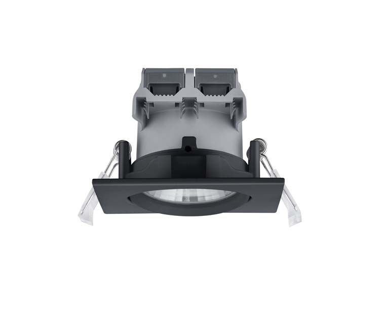 Inbouwspot zwart mat incl LED 5,5W, 3000K, 345Lm 8,5 x 8,5cm, H5,4cm