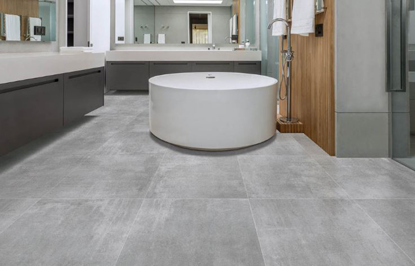 Carrelage de sol et mural Block gris 80x80cm