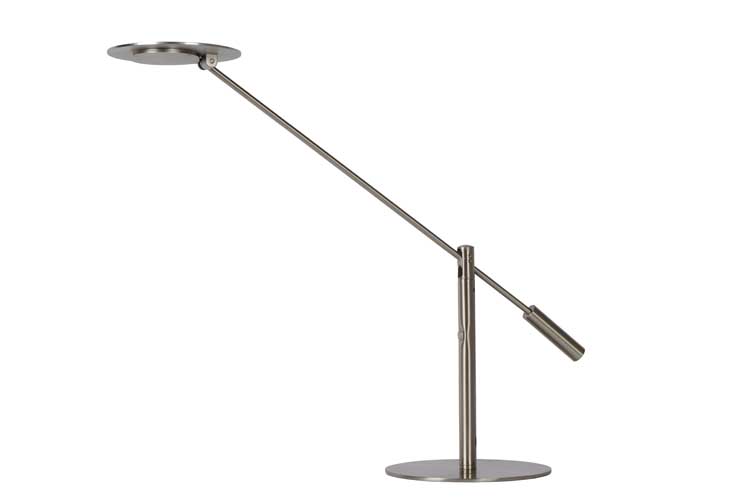 Lucide ANSELMO - Lampe de bureau - Ø 25 cm - LED Dim. - 1x9W 3000K - Chrome Dépoli