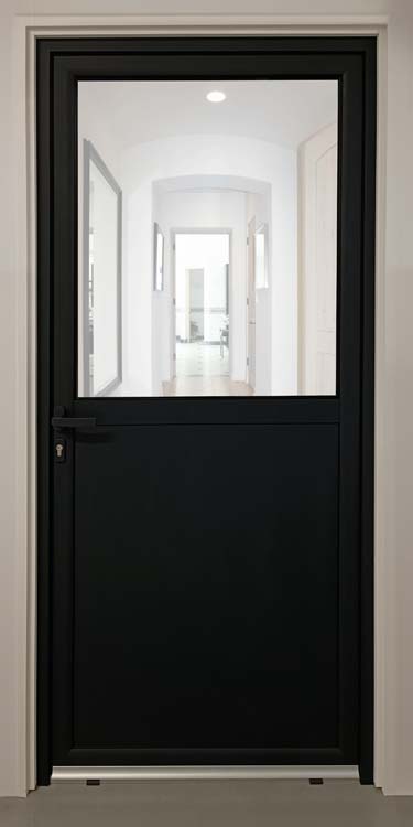Porte extérieure alu Aveiro noire D sur mesure