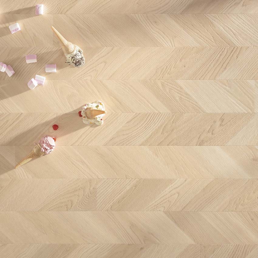 Vinyl vloer Floorify Gizeh 4,5mm twist beige eik 152,4x12,3cm