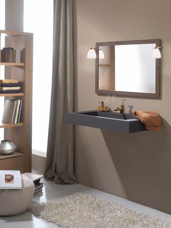 Éclairage de salle de bains  bronze  Ø8cm  4000K  4W  IP44
