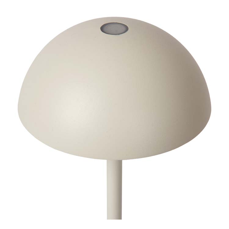 Lucide JOY - Lampe de table Extérieur Rechargeable - Batterie - Ø 12 cm - LED Dim. - 1x1,5W 3000K - IP54 - Blanc