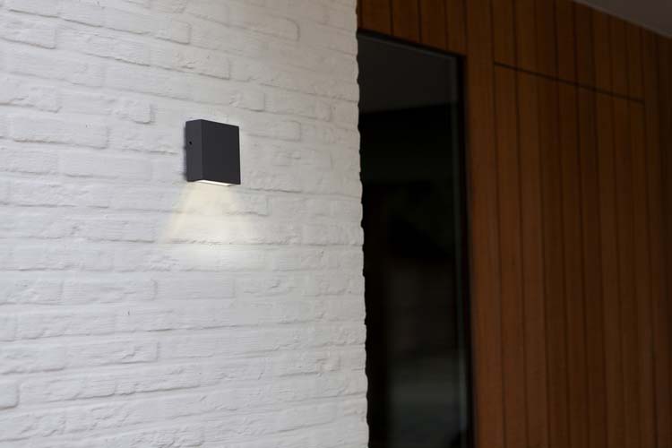Buitenverl wandlamp LED donkergrijs 4000K 750LM 9.5W