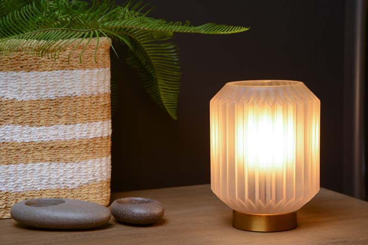 Lampe de table - blanc - Ø13cm - E14 - 40W