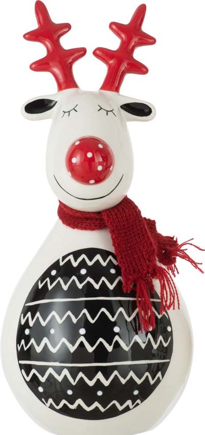 Kerst eland met sjaal zwart