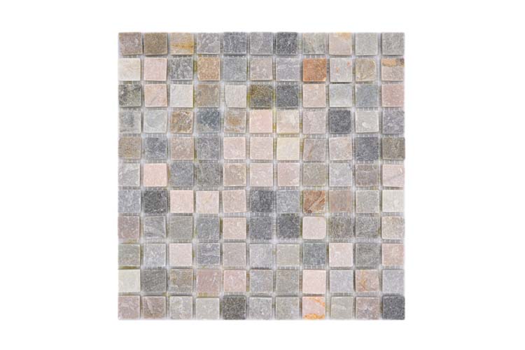 Mosaïque Quarzit Small beige/gris mat 30,5x30,5cm