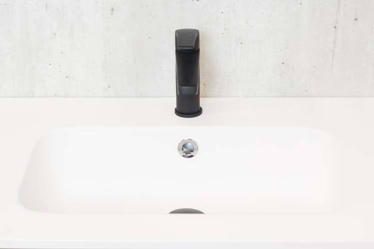 Meuble de salle de bains Puro noit mat suspendu avec lavabo double blanc mat 120cm